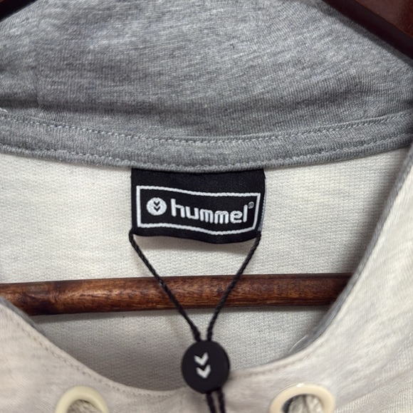 Hummel Go Men’s Long Sleeve Cotton Soccer Hoodie Cream Gray size XS - Picture 2 of 5